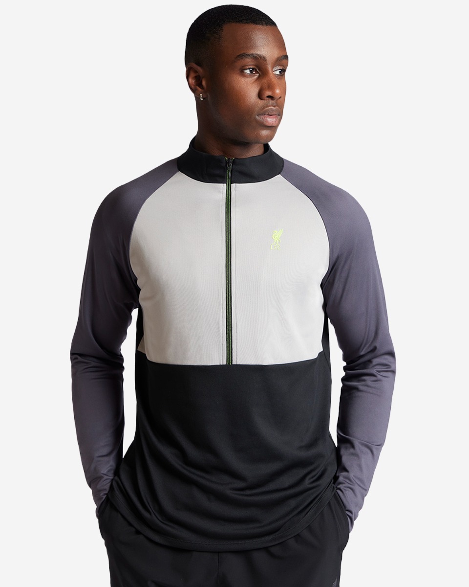 LFC Adults 1/2 Zip Top Black & Grey 2XL