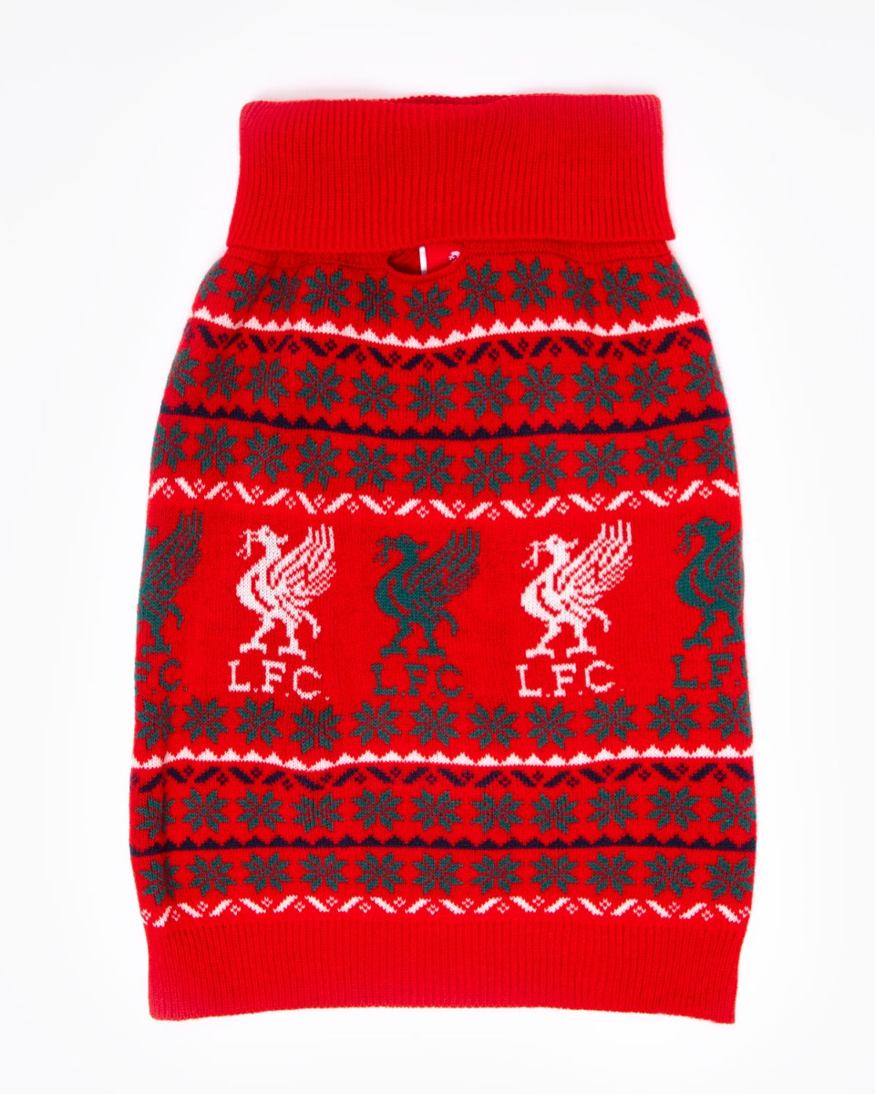 LFC Pet Fairisle Christmas Jumper S