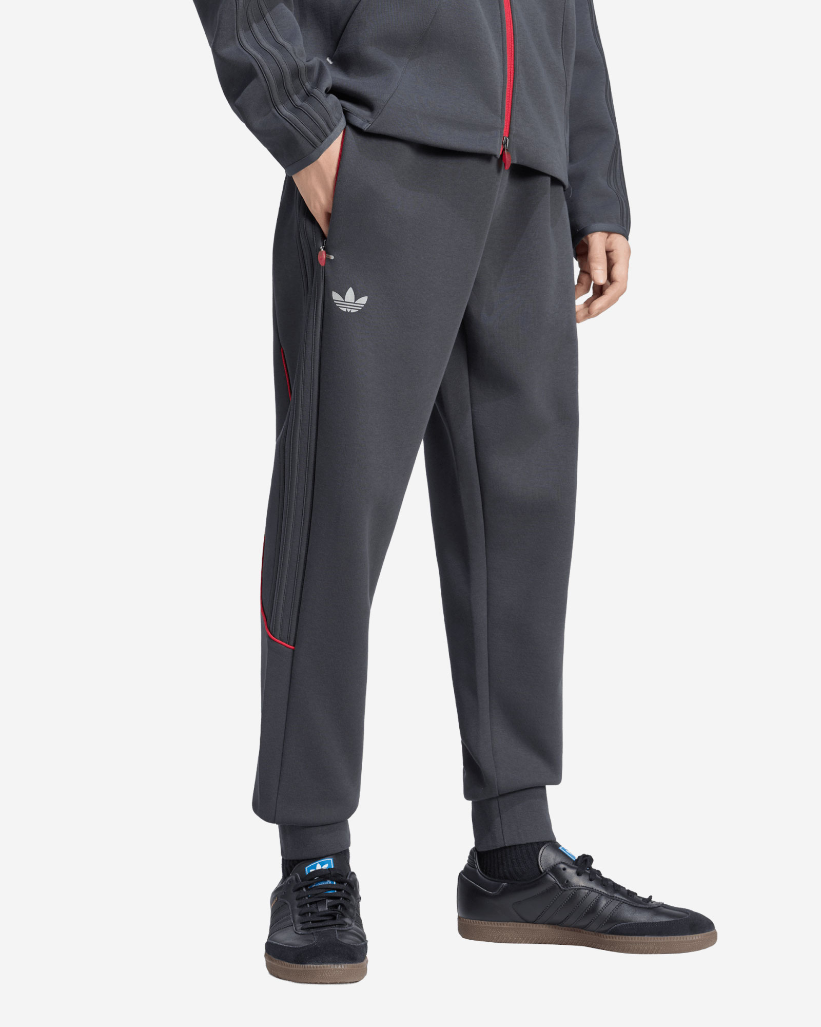 LFC adidas Mens Spacer Teamgeist 26 Track Pants Dark Grey L