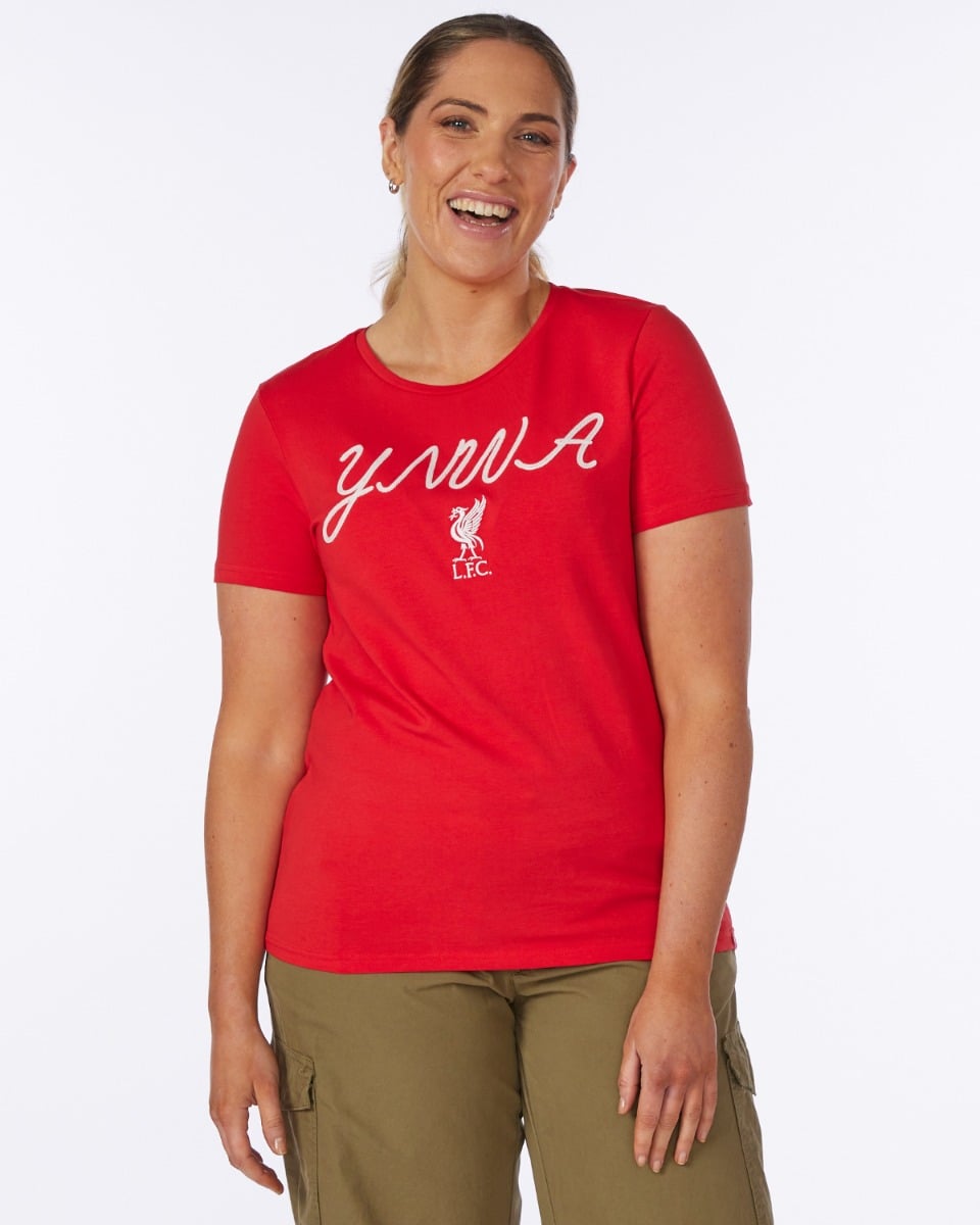 LFC Womens YNWA Script Tee Red 8