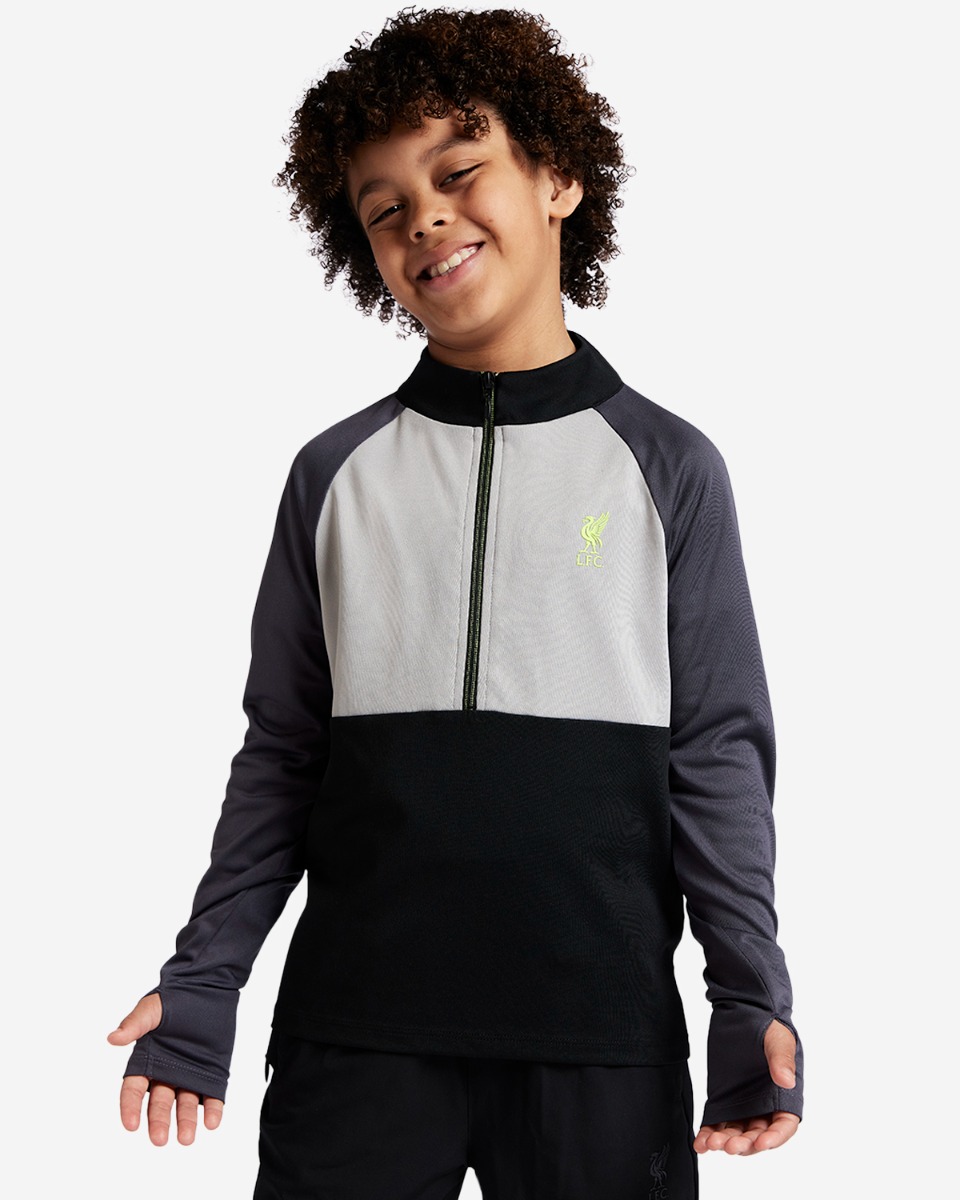 LFC Infants 1/2 Zip Top Black & Grey 5-6