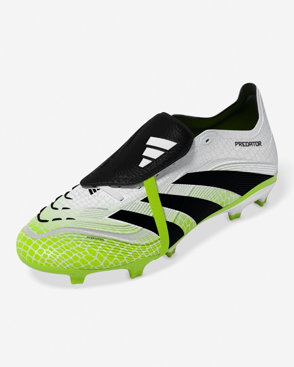 Adidas Men's White Predator League Fold-Over Tongue Firm Ground Football Boots in Size 8, Sports Direct - Image 2
