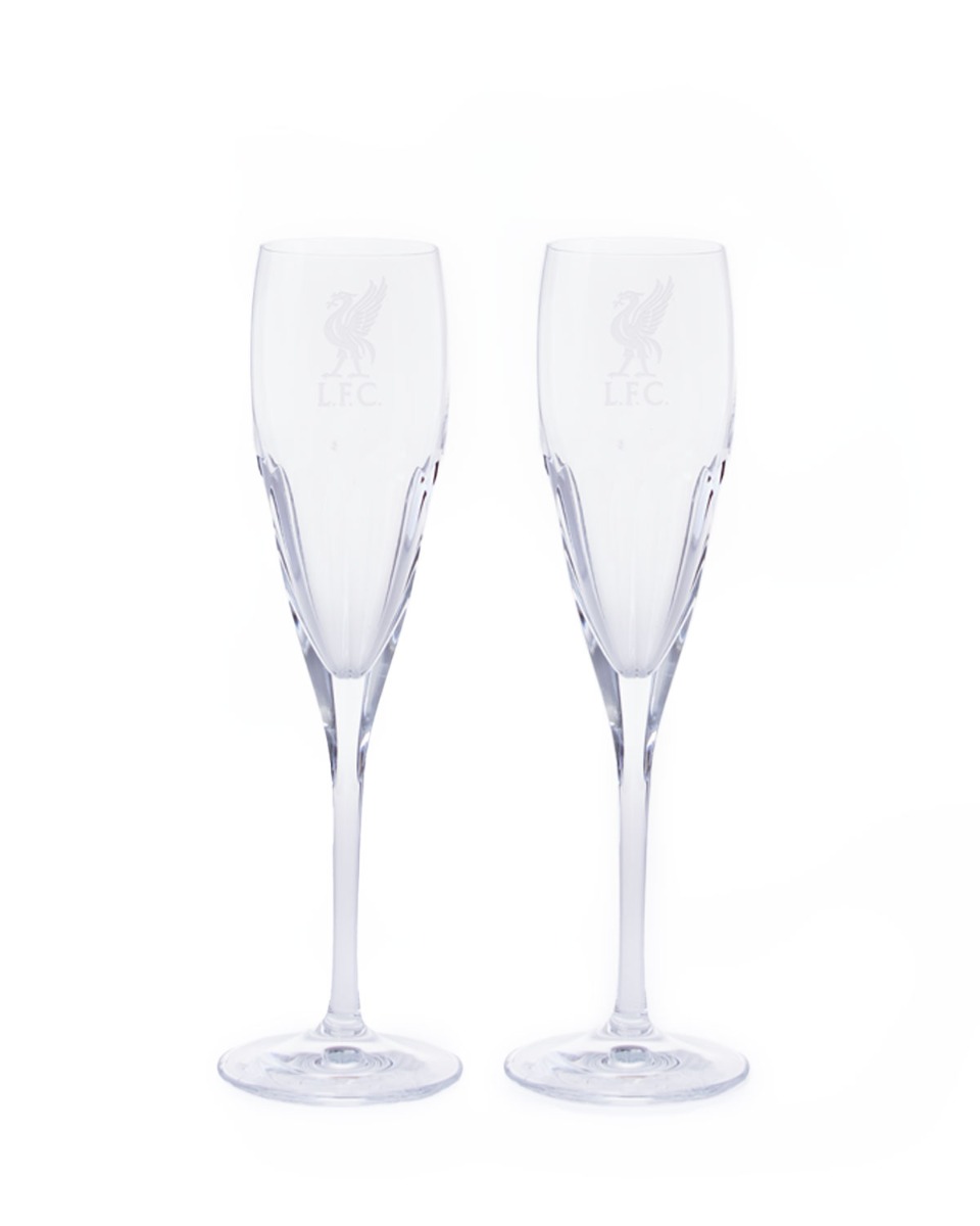 LFC Crystal Champagne Glass Pair O