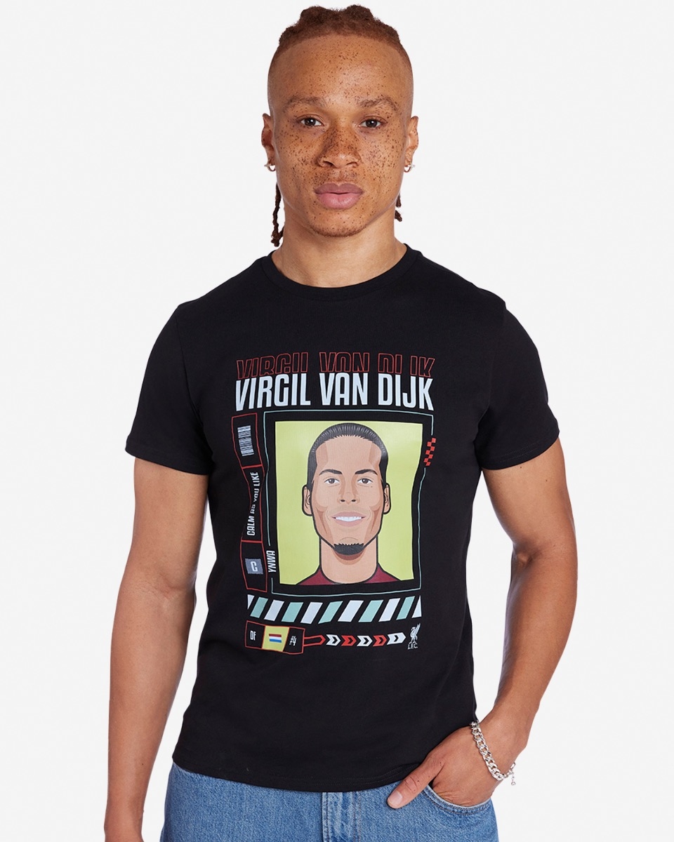 LFC Adults Virgil Van Dijk Tee Black XXXXL