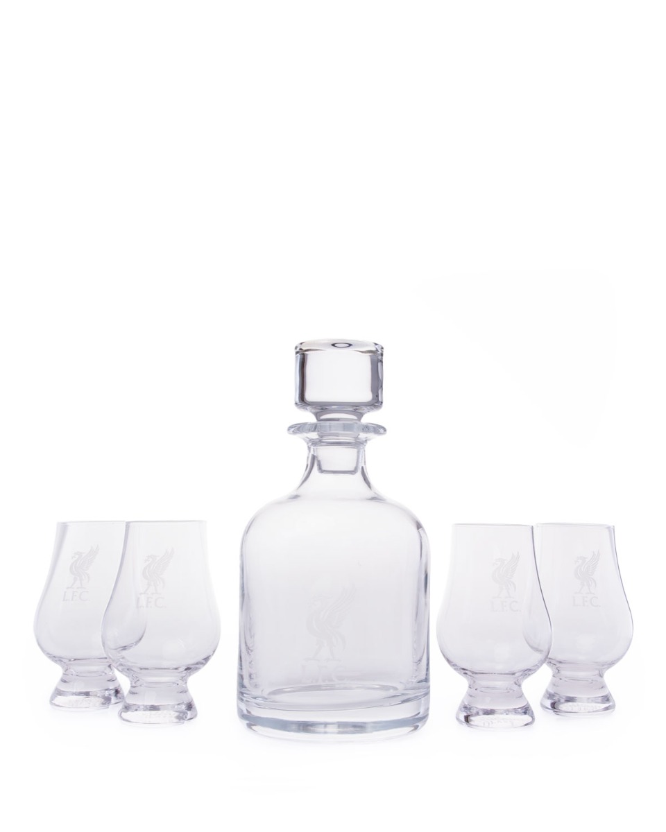 LFC Crystal Decanter And 4 Glasses O