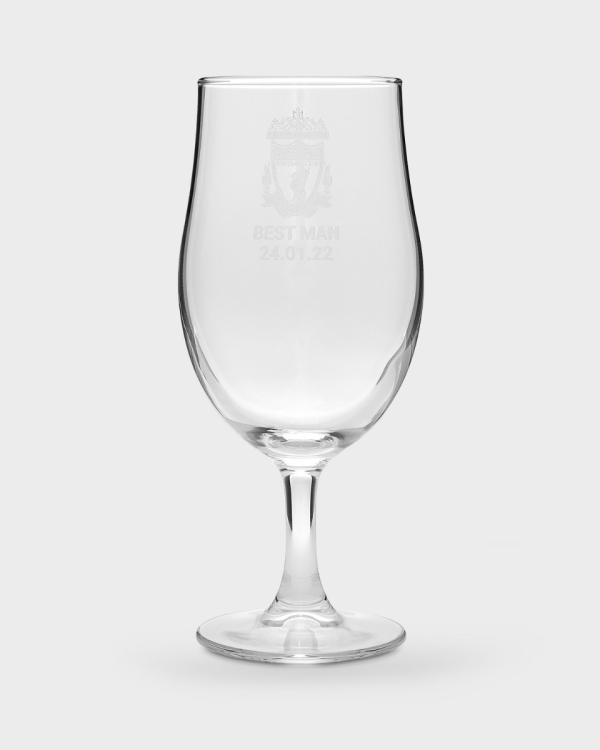 LFC Personalised Crest Pint Glass OS